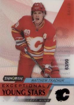 2020-21 Upper Deck Synergy - Exceptional Young Stars Black #EY-19 Matthew Tkachuk Front
