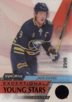2020-21 Upper Deck Synergy - Exceptional Young Stars Black #EY-22 Jack Eichel Front