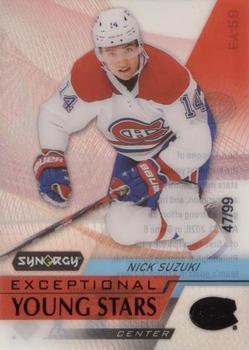2020-21 Upper Deck Synergy - Exceptional Young Stars Black #EY-28 Nick Suzuki Front