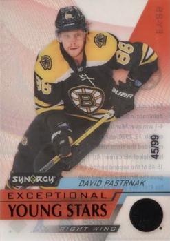 2020-21 Upper Deck Synergy - Exceptional Young Stars Black #EY-29 David Pastrnak Front