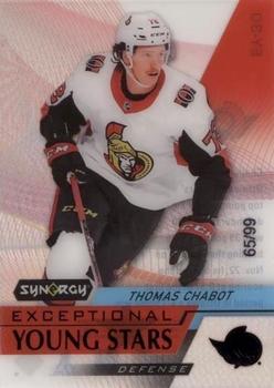 2020-21 Upper Deck Synergy - Exceptional Young Stars Black #EY-30 Thomas Chabot Front