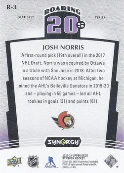 2020-21 Upper Deck Synergy - Roaring 20's #R-3 Josh Norris Back
