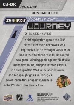 2020-21 Upper Deck Synergy - Stanley Cup Journey Post-Season #CJ-DK Duncan Keith Back