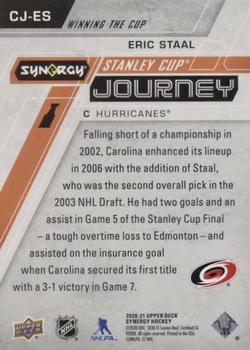 2020-21 Upper Deck Synergy - Stanley Cup Journey Winning the Cup #CJ-ES Eric Staal Back