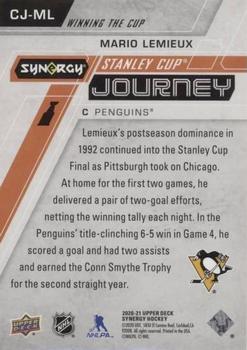 2020-21 Upper Deck Synergy - Stanley Cup Journey Winning the Cup #CJ-ML Mario Lemieux Back