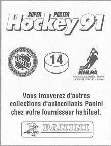 1990-91 Panini Team Stickers Quebec Nordiques #14 Claude Loiselle Back