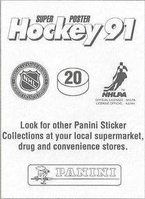 1990-91 Panini Team Stickers Quebec Nordiques #20 Mats Sundin Back