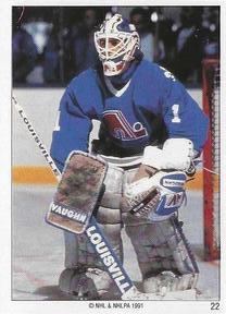 1990-91 Panini Super Poster Quebec Nordiques #22 Ron Tugnutt Front