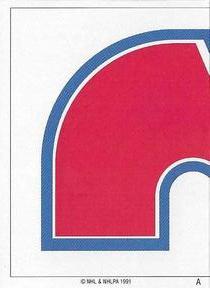 1990-91 Panini Super Poster Quebec Nordiques #A Nordiques Logo Front