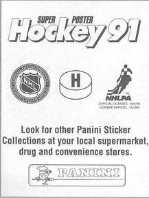 1990-91 Panini Super Poster Quebec Nordiques #H Mats Sundin Back