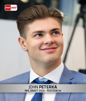 2020-21 Playercards Stickers (DEL) #186 John Peterka Front