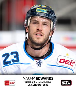 2020-21 Playercards Stickers (DEL) #397 Maury Edwards Front