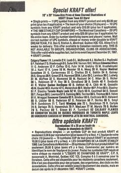 1986-87 Kraft Drawings - Kraft Cheese Singles #NNO Glenn Anderson Back