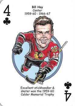 2017 Hero Decks Chicago Blackhawks Hockey Heroes Playing Cards #4♣ Bill Hay Front