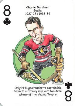 2017 Hero Decks Chicago Blackhawks Hockey Heroes Playing Cards #8♣ Charlie Gardiner Front
