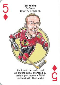 2017 Hero Decks Chicago Blackhawks Hockey Heroes Playing Cards #5♦ Bill White Front