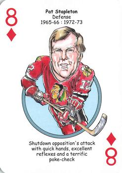 2017 Hero Decks Chicago Blackhawks Hockey Heroes Playing Cards #8♦ Pat Stapleton Front