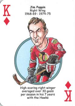 2017 Hero Decks Chicago Blackhawks Hockey Heroes Playing Cards #K♦ Jim Pappin Front