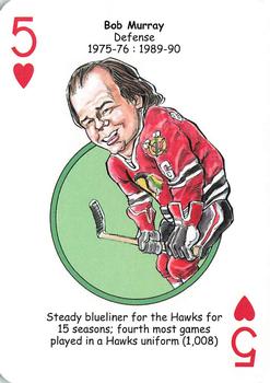 2017 Hero Decks Chicago Blackhawks Hockey Heroes Playing Cards #5♥ Bob Murray Front