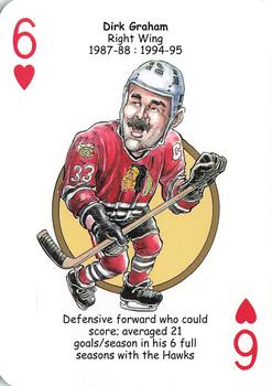 2017 Hero Decks Chicago Blackhawks Hockey Heroes Playing Cards #6♥ Dirk Graham Front