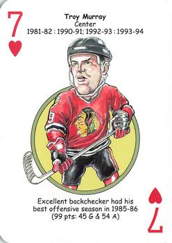 2017 Hero Decks Chicago Blackhawks Hockey Heroes Playing Cards #7♥ Troy Murray Front