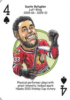 2017 Hero Decks Chicago Blackhawks Hockey Heroes Playing Cards #4♠ Dustin Byfuglien Front