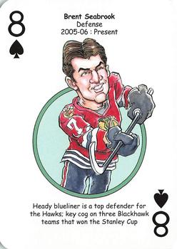 2017 Hero Decks Chicago Blackhawks Hockey Heroes Playing Cards #8♠ Brent Seabrook Front