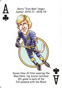 2019 Hero Decks St. Louis Blues Hockey Heroes Playing Cards #A♣ Garry Unger Front