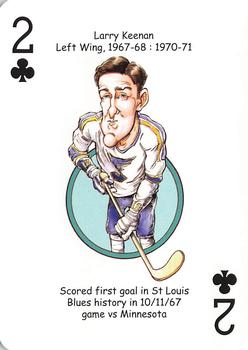 2019 Hero Decks St. Louis Blues Hockey Heroes Playing Cards #2♣ Larry Keenan Front