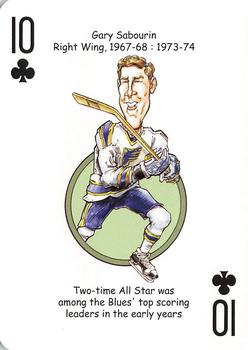 2019 Hero Decks St. Louis Blues Hockey Heroes Playing Cards #10♣ Gary Sabourin Front