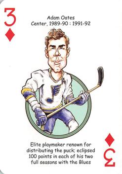 2019 Hero Decks St. Louis Blues Hockey Heroes Playing Cards #3♦ Adam Oates Front