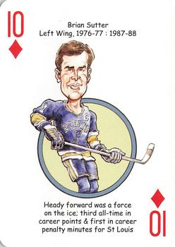 2019 Hero Decks St. Louis Blues Hockey Heroes Playing Cards #10♦ Brian Sutter Front