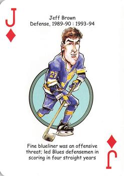 2019 Hero Decks St. Louis Blues Hockey Heroes Playing Cards #J♦ Jeff Brown Front