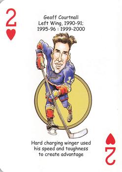 2019 Hero Decks St. Louis Blues Hockey Heroes Playing Cards #2♥ Geoff Courtnall Front