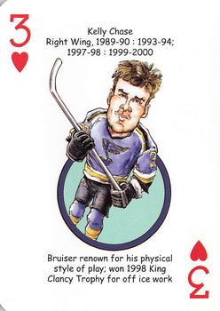 2019 Hero Decks St. Louis Blues Hockey Heroes Playing Cards #3♥ Kelly Chase Front