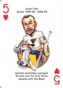 2019 Hero Decks St. Louis Blues Hockey Heroes Playing Cards #5♥ Grant Fuhr Front