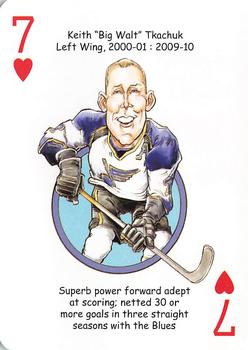 2019 Hero Decks St. Louis Blues Hockey Heroes Playing Cards #7♥ Keith Tkachuk Front
