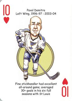 2019 Hero Decks St. Louis Blues Hockey Heroes Playing Cards #10♥ Pavol Demitra Front