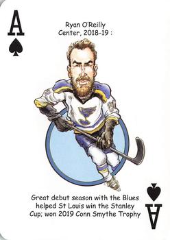 2019 Hero Decks St. Louis Blues Hockey Heroes Playing Cards #A♠ Ryan O'Reilly Front