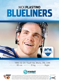 2012-13 HockeyAllsvenskan - Blueliners #ALLS-BL03 Nick Plastino Back