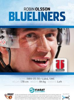 2012-13 HockeyAllsvenskan - Blueliners #ALLS-BL14 Robin Olsson Back
