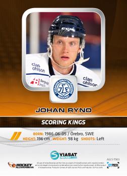 2012-13 HockeyAllsvenskan - Scoring Kings #ALLS-TS03 Johan Ryno Back