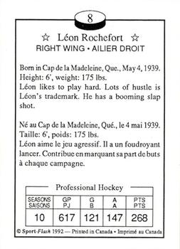 1992 Sport-Flash #8 Leon Rochefort Back