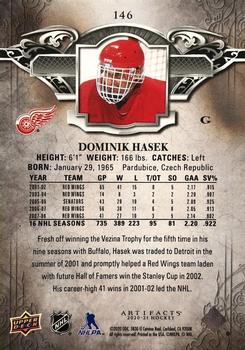 2020-21 Upper Deck Artifacts - Pink #146 Dominik Hasek Back