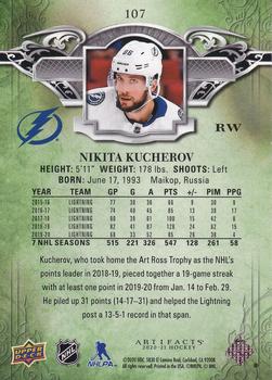 2020-21 Upper Deck Artifacts - Ruby #107 Nikita Kucherov Back