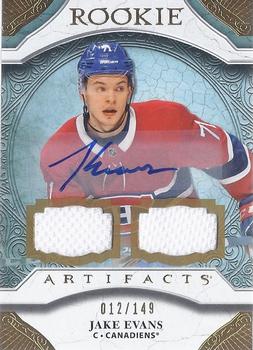 2020-21 Upper Deck Artifacts - Auto Material Gold #167 Jake Evans Front