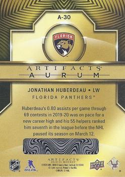 2020-21 Upper Deck Artifacts - Aurum #A-30 Jonathan Huberdeau Back