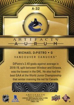 2020-21 Upper Deck Artifacts - Aurum #A-32 Michael DiPietro Back