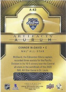 2020-21 Upper Deck Artifacts - Aurum #A-43 Connor McDavid Back