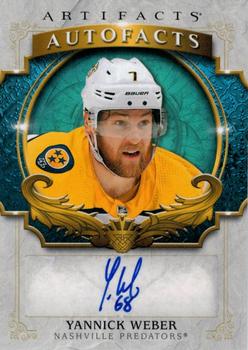 2020-21 Upper Deck Artifacts - Auto Facts #A-YW Yannick Weber Front